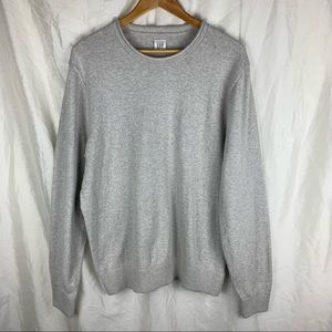 Gap Knit Crewneck Sweater in Heathered Grey